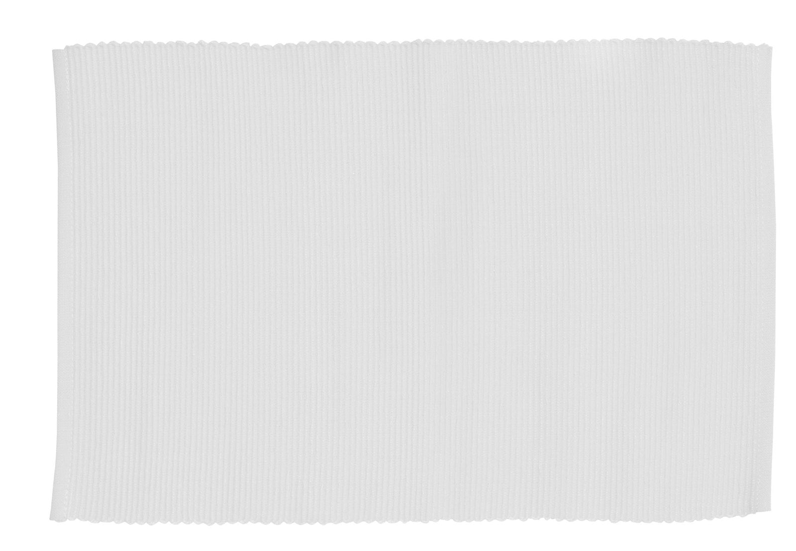Lollipop Ribbed Placemat - 33 cm x 48 cm (set of 6) in White