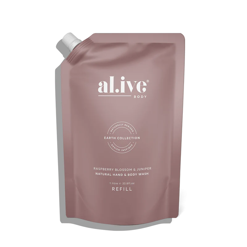 al.ive 1Ltr Hand & Body Wash Refill Raspberry Blossom & Juniper