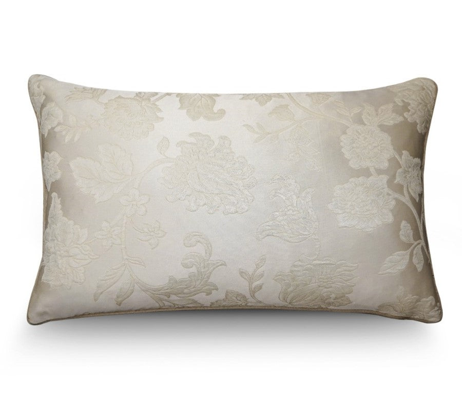 Premium Cushion 40x60cm White gold and White