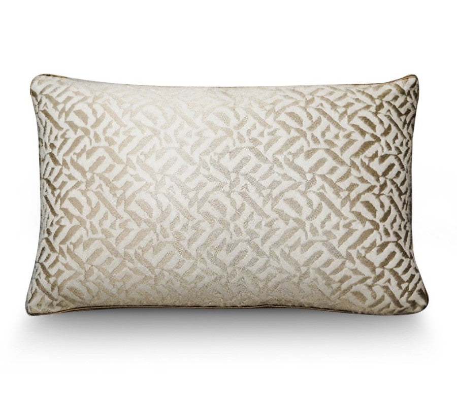 Premium Cushion 40x60cm White and Gold