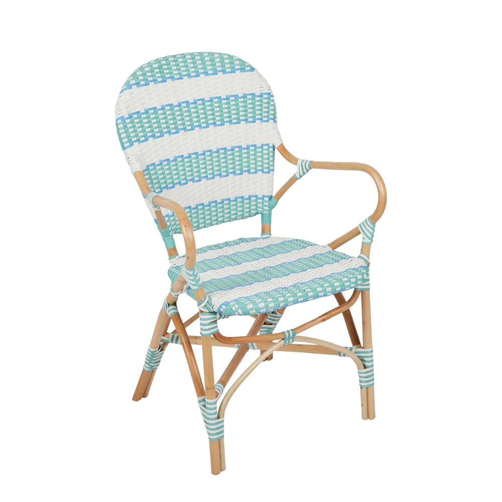 Brighton Rattan Armchair Aqua Blue