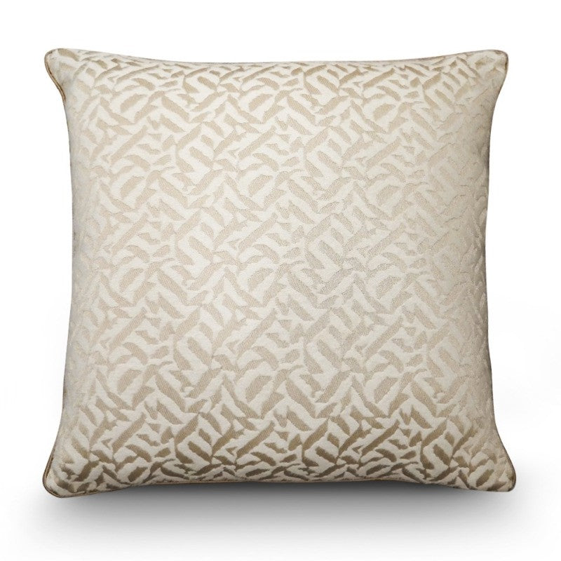 Premium Cushion 55x55cm White with Gold