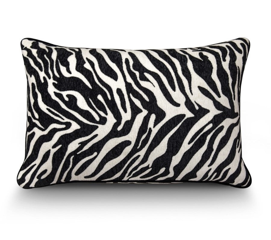 Premium Cushion 40x60cm Black with White