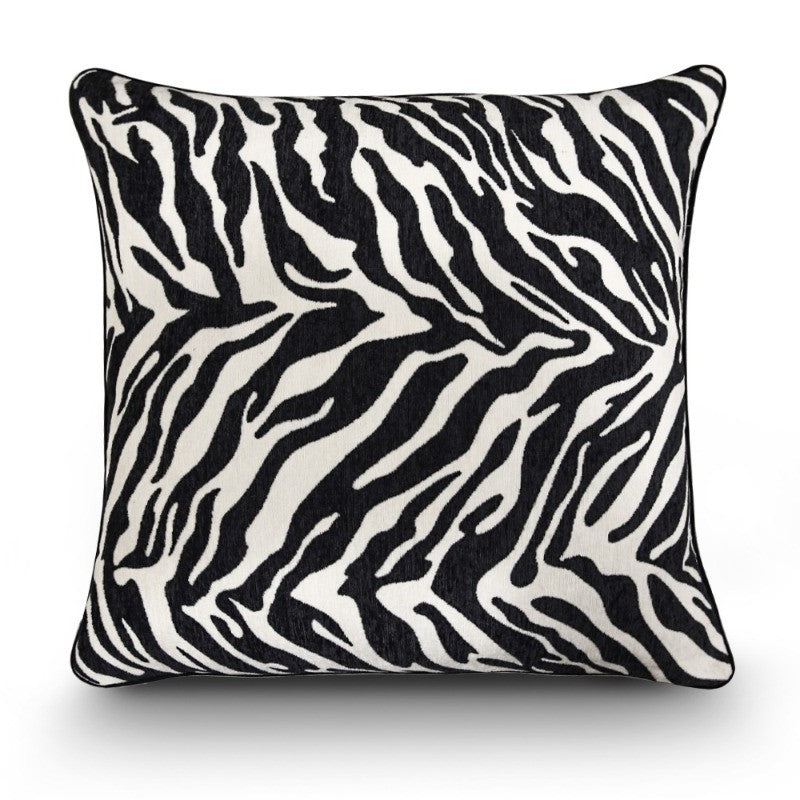 Premium Cushion 55x55cm Black with White