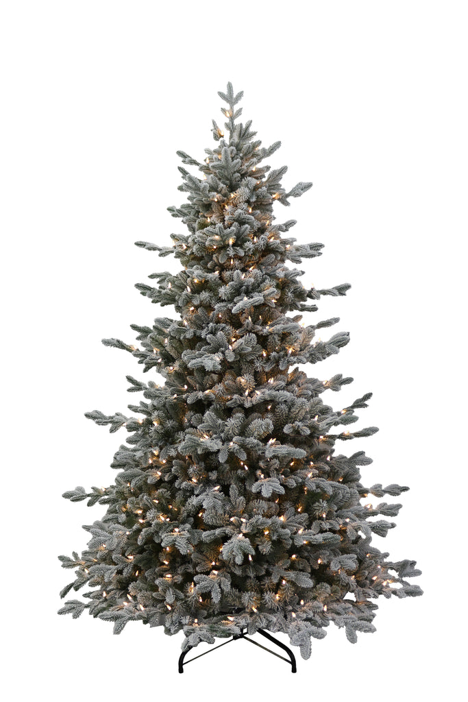 Prelit Deluxe Snowy Pine Tree 228cm