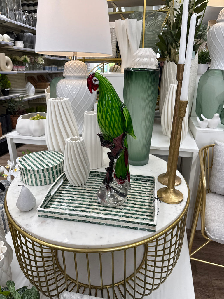 Polly Hand Made Glass Parrot