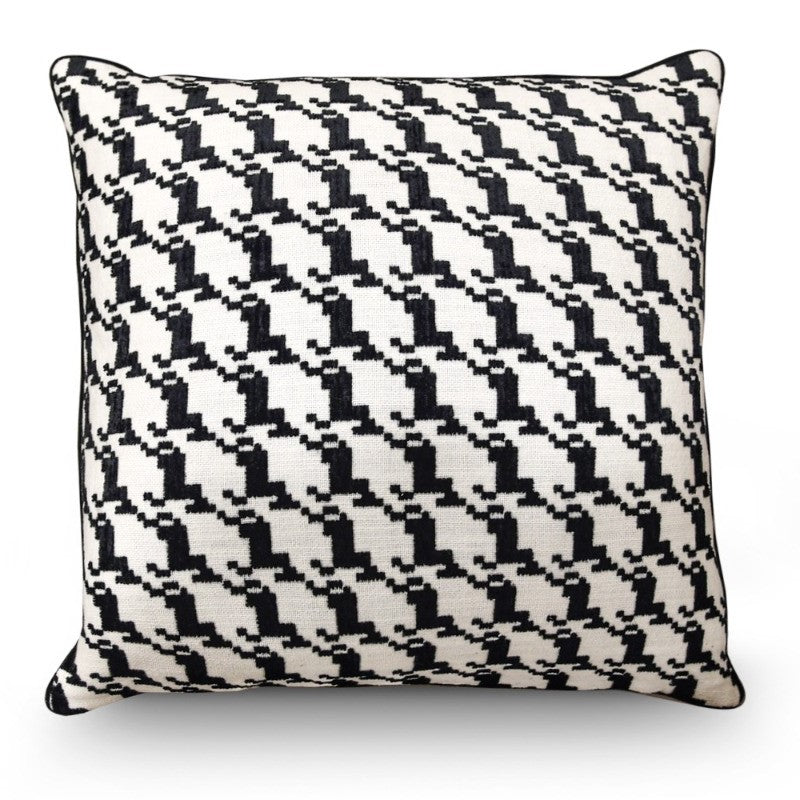 Premium Cushion 55x55cm Black with White