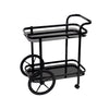Kroon Black Coach Wheel Bar Cart