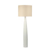 Samson Floor Lamp Base White with Natural Shade