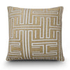 Premium Woven felt with Velvet Backing Cushion 55x55cm Gold and White
