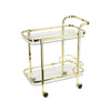 Piaf Gold Clear Bottle Holder Bar Cart