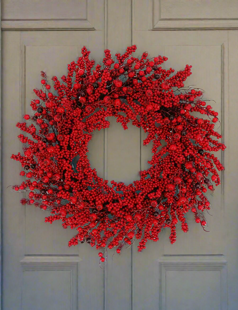 Deluxe Red Berry Wreath 60cm