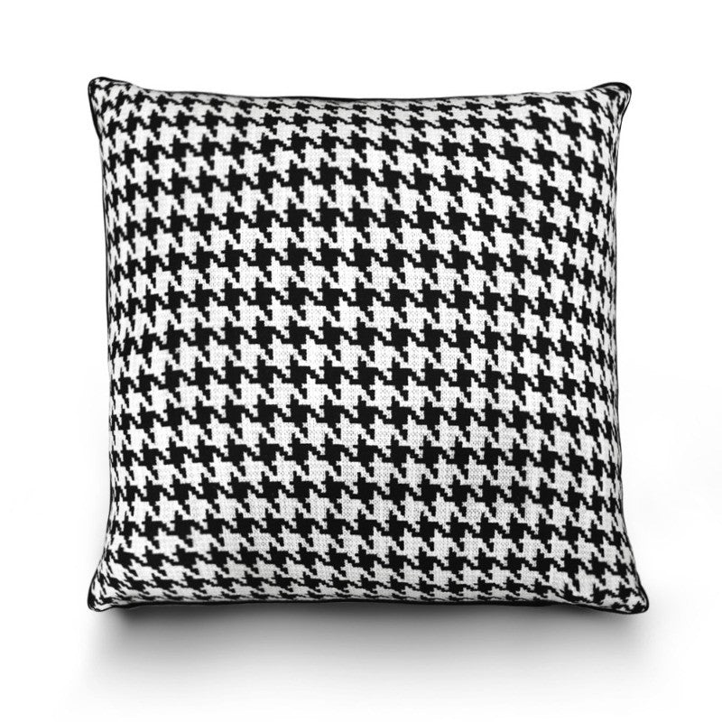 Premium Woven Cushion 55x55cm Black with White