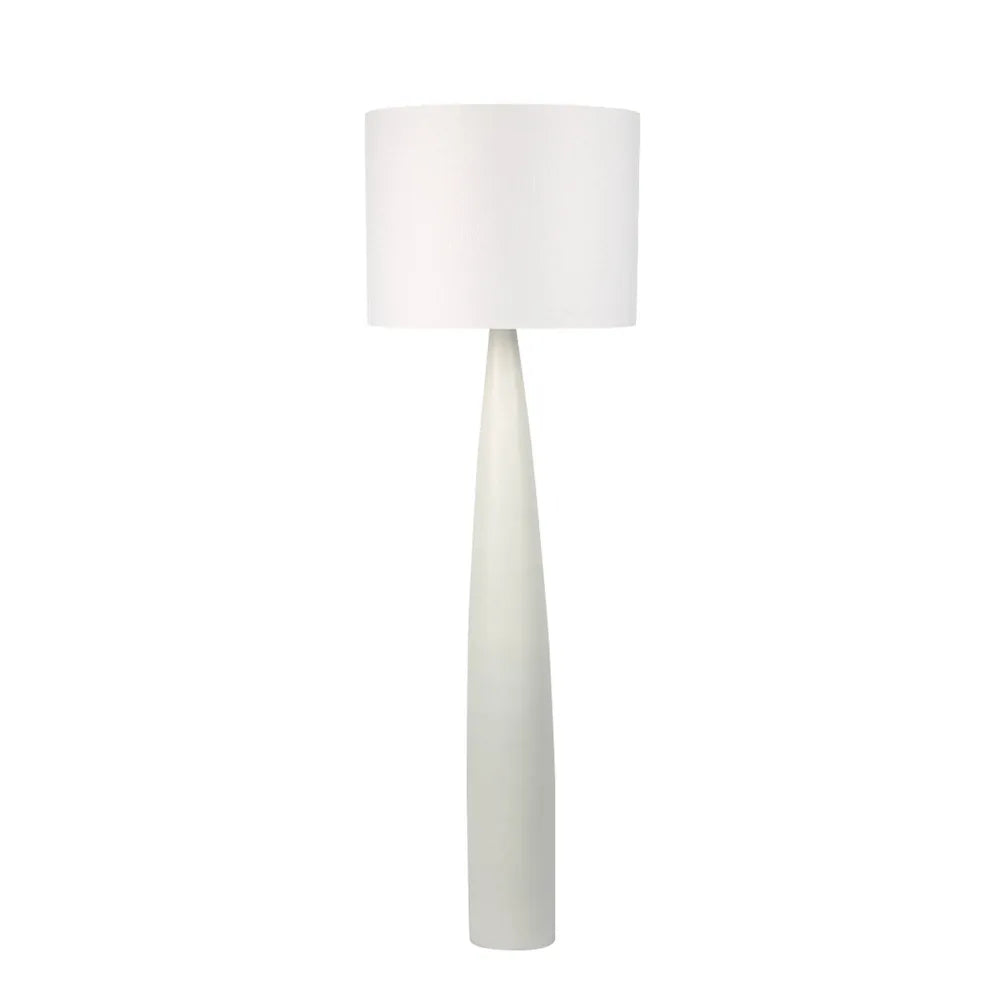 Samson Floor Lamp Base White with White Shade