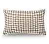 Premium Woven Cushion 40x60cm Tan Gold with White