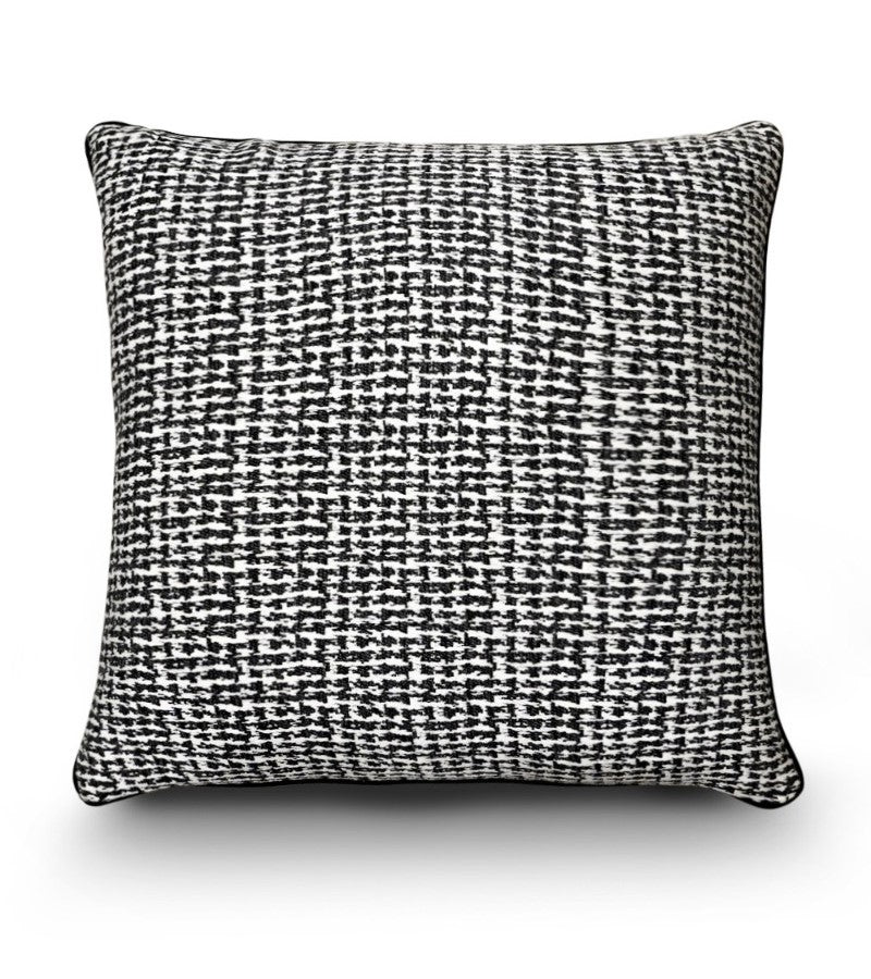 Premium Woven Cushion 55x55cm Black with White