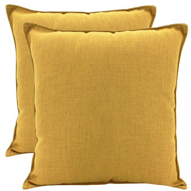 Linen Mustard Cushion 45x45