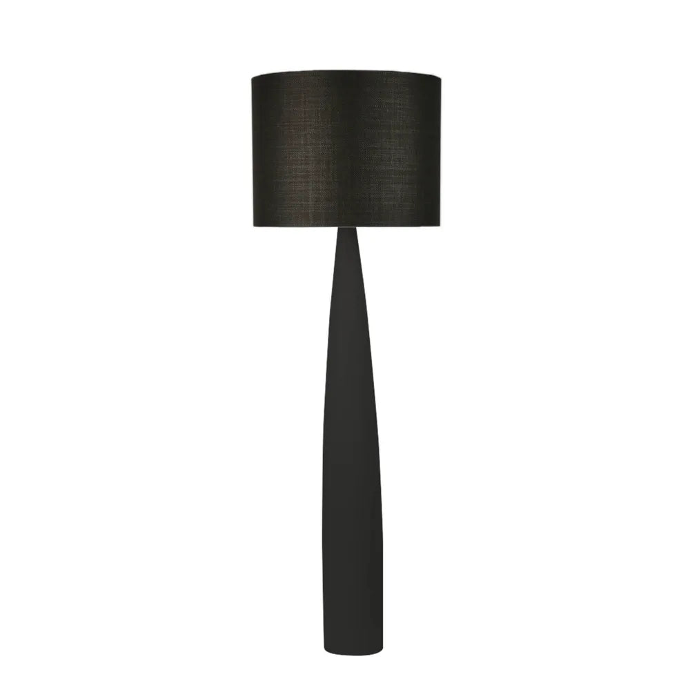 Samson Floor Lamp Base Black with Black Shade