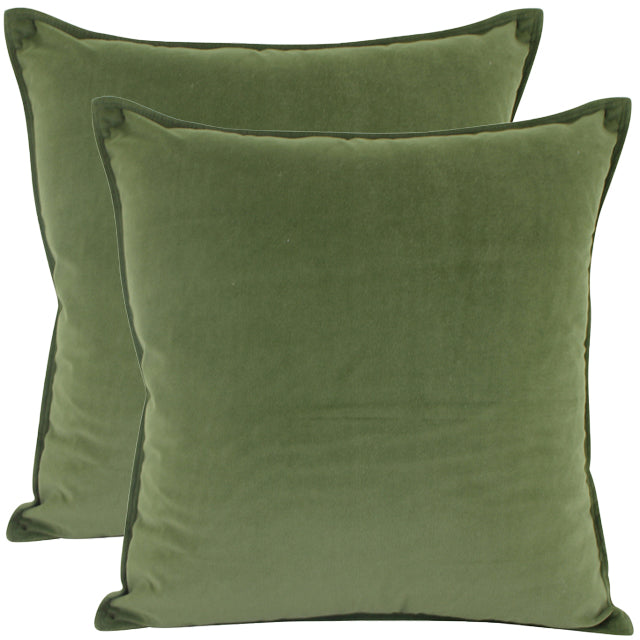 Velvet Cushion 45x45 Olive