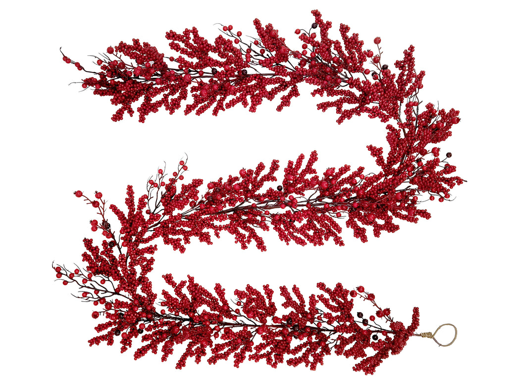 Deluxe Red Berry Garland 274cm