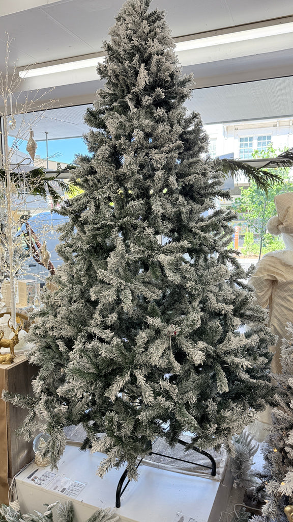 North Star Premium green tree with white flocking 9ft