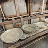 Handcrafted antique wooden plates set decorative chapati plates rustic boho home styling