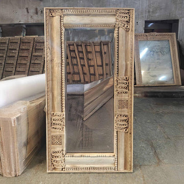 Medium antique wooden mirror rustic home decor wooden framed wall mirror vintage decorative accent piece