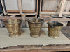 Vintage brass bucket antique style decorative vessel rustic home decor accent