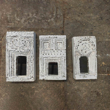 Small white wooden mirror antique rustic home decor decorative wall mirror vintage shabby chic frame
