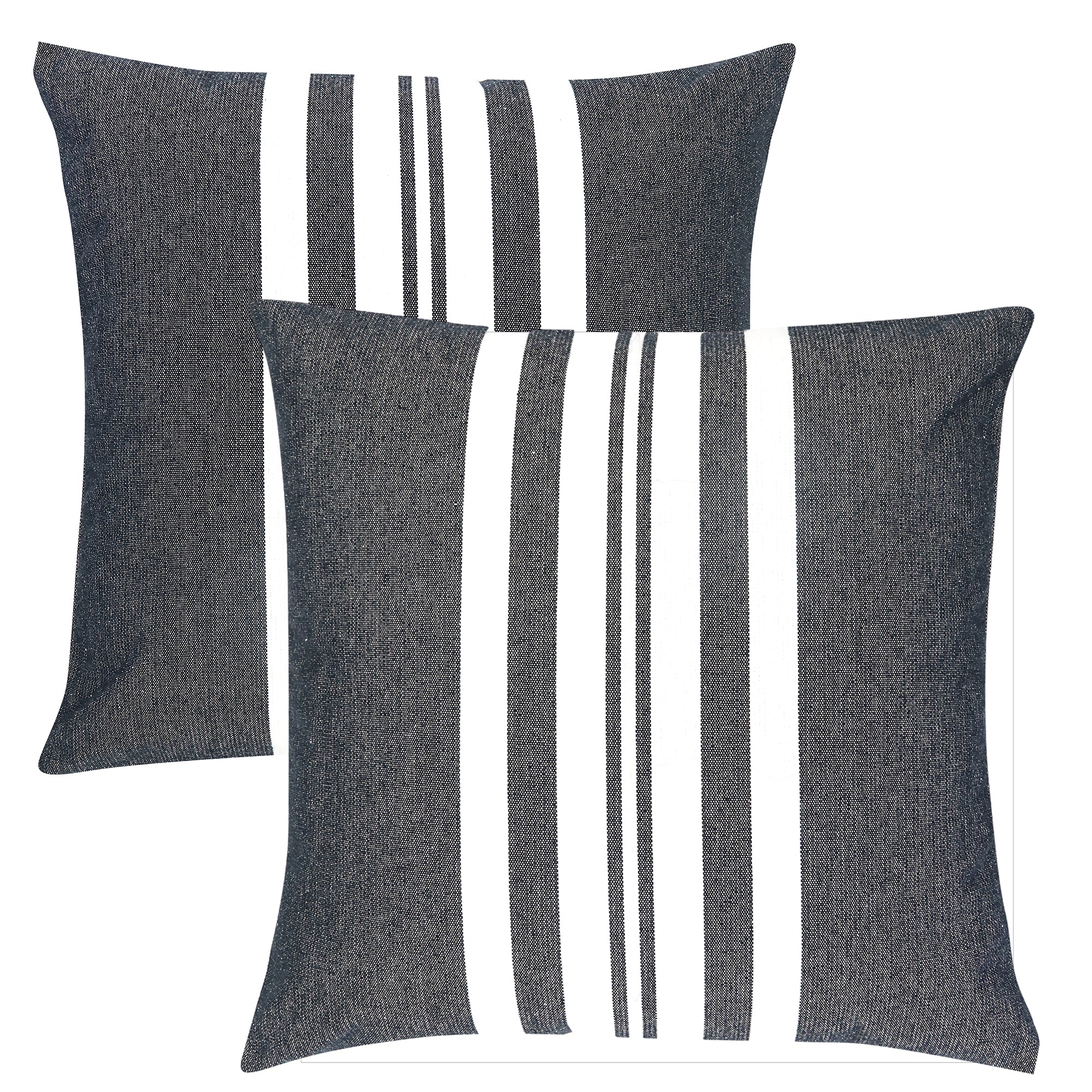 Stripe Outdoor Cushion - Black 45x45cm