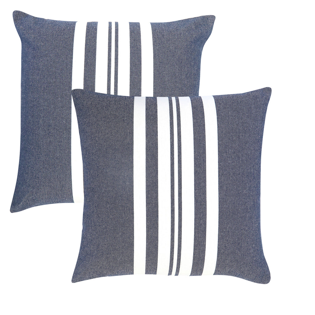 Stripe Outdoor Cushion - Navy 45x45cm