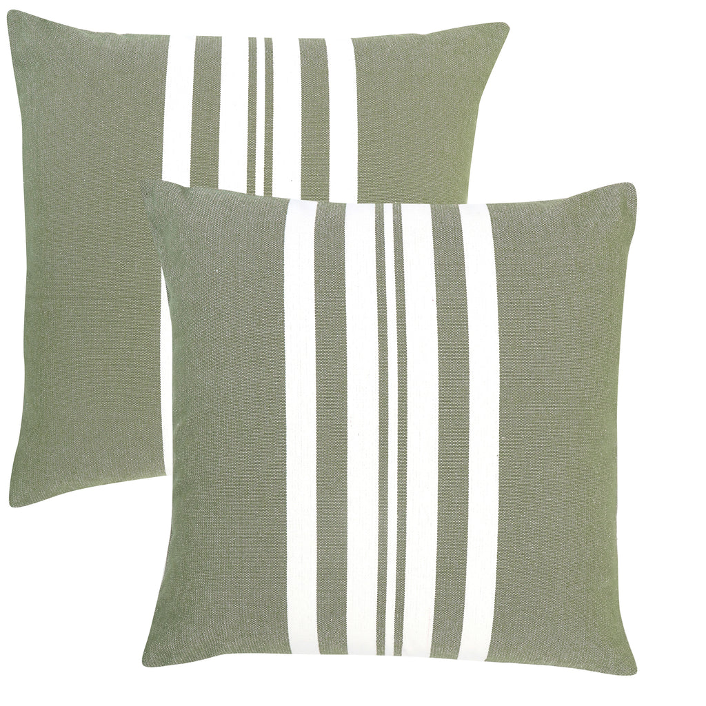 Stripe Outdoor Cushion - Green 50x50cm