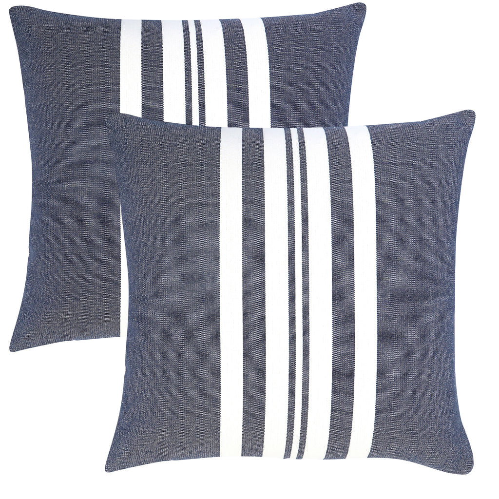 Stripe Outdoor Cushion - Navy 50x50cm