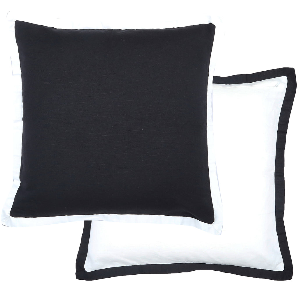 Arlo Reversible Cotton Cushion 50x50cm Black White