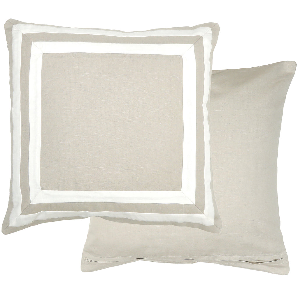 Quill Reversible Cotton Cushion 50x50cm Natural