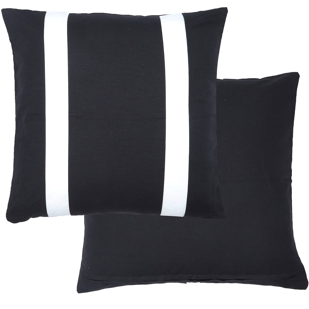 Jinx Reversible Cotton Cushion 50x50cm Black