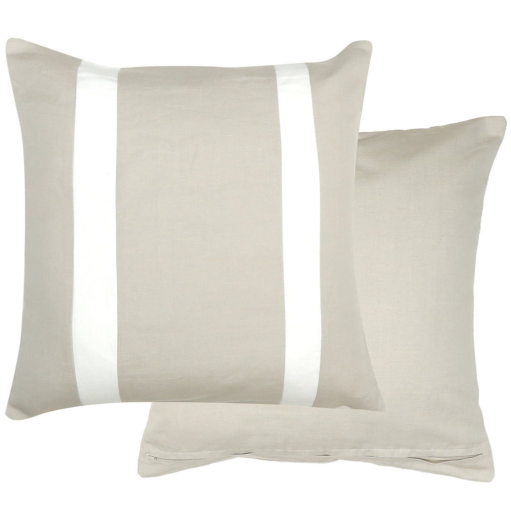 Jinx Reversible Cotton Cushion 50x50cm Natural