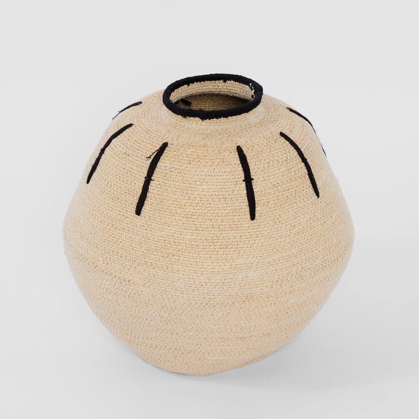 Idalia woven seagrass storage basket decorative natural black home organiser basket