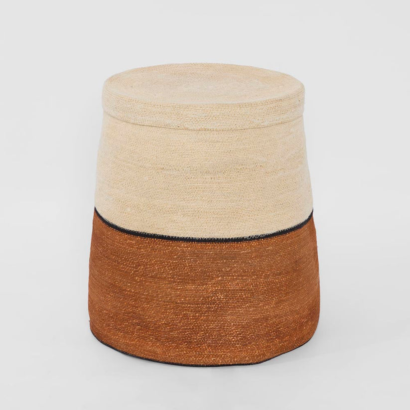 Cassis rust woven basket eco friendly seagrass storage basket for interiors