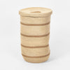 Mayan woven storage basket with lid for discreet home organisation and storage