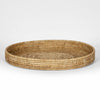 Natural rattan serving tray oval Paume handwoven tray for home organisation