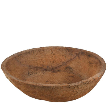 Large antique wooden bowl rustic home decor handcrafted wooden decorative bowl unique one-of-a-kind piece