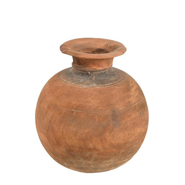 Lilla wooden pot antique rustic home decor handcrafted wooden vessel unique decorative accent