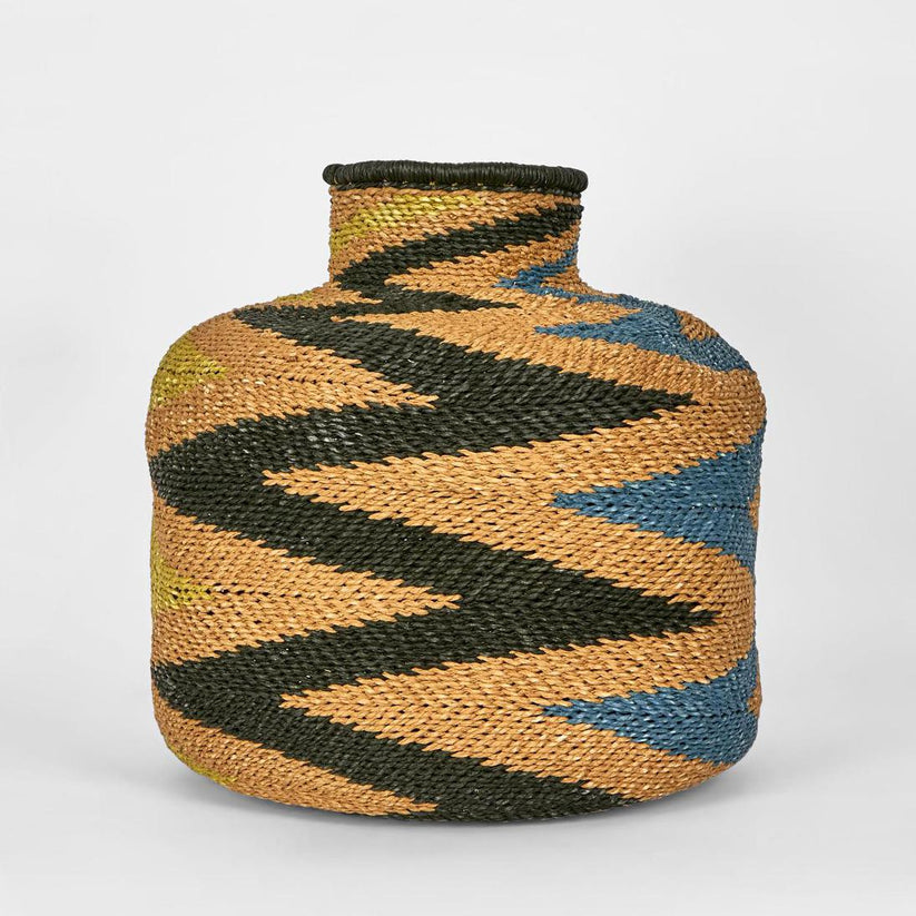 Akio woven storage basket eco friendly paper rope basket multi colour design