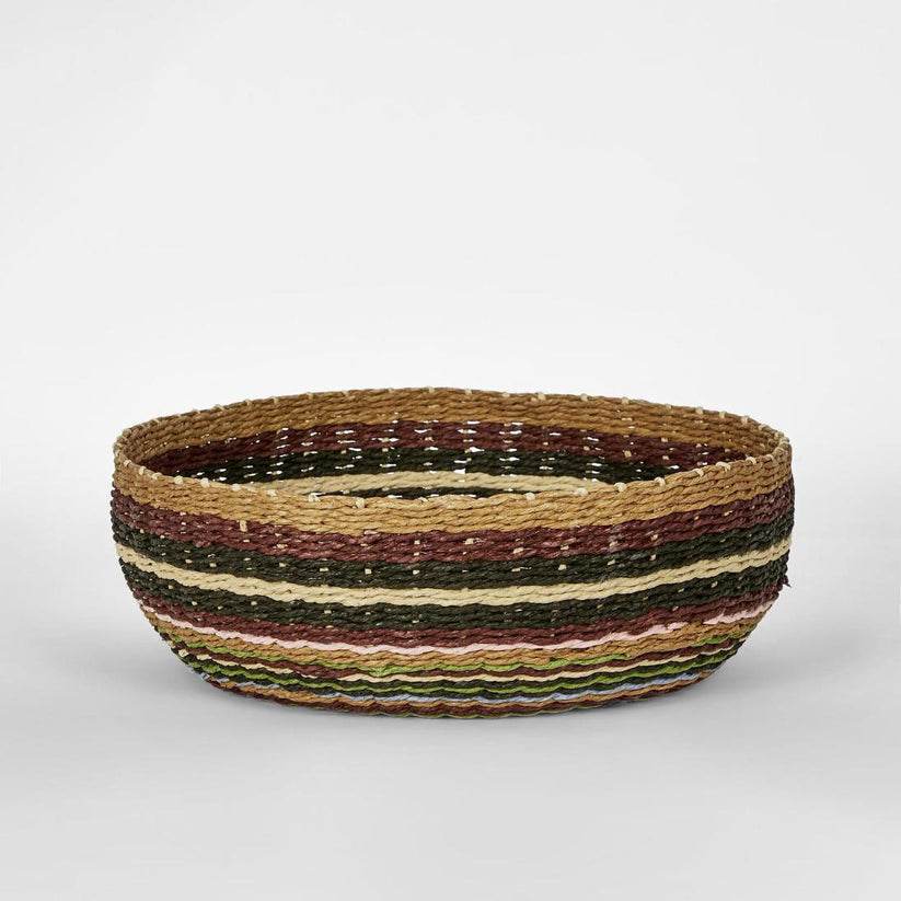 Kaipo handwoven basket sustainable paper rope storage solution for modern homes