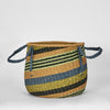 Imani handwoven paper rope storage basket green multi eco friendly home organiser