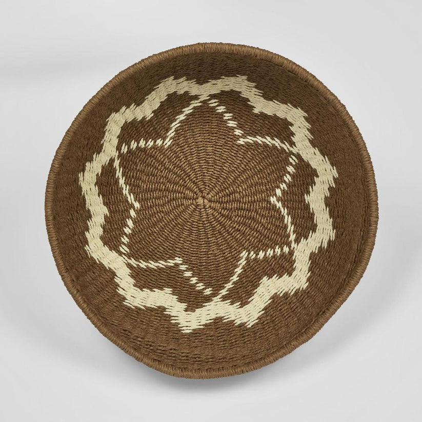 Mila handwoven paper rope storage basket brown natural eco friendly home organiser