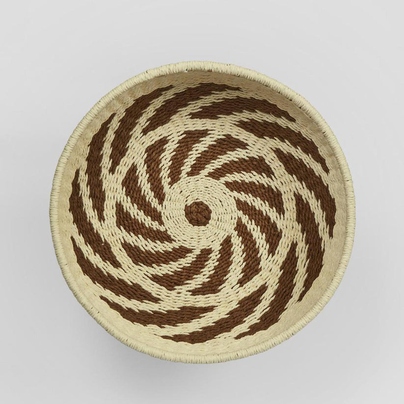 Shira handwoven basket sustainable paper rope storage solution for living room