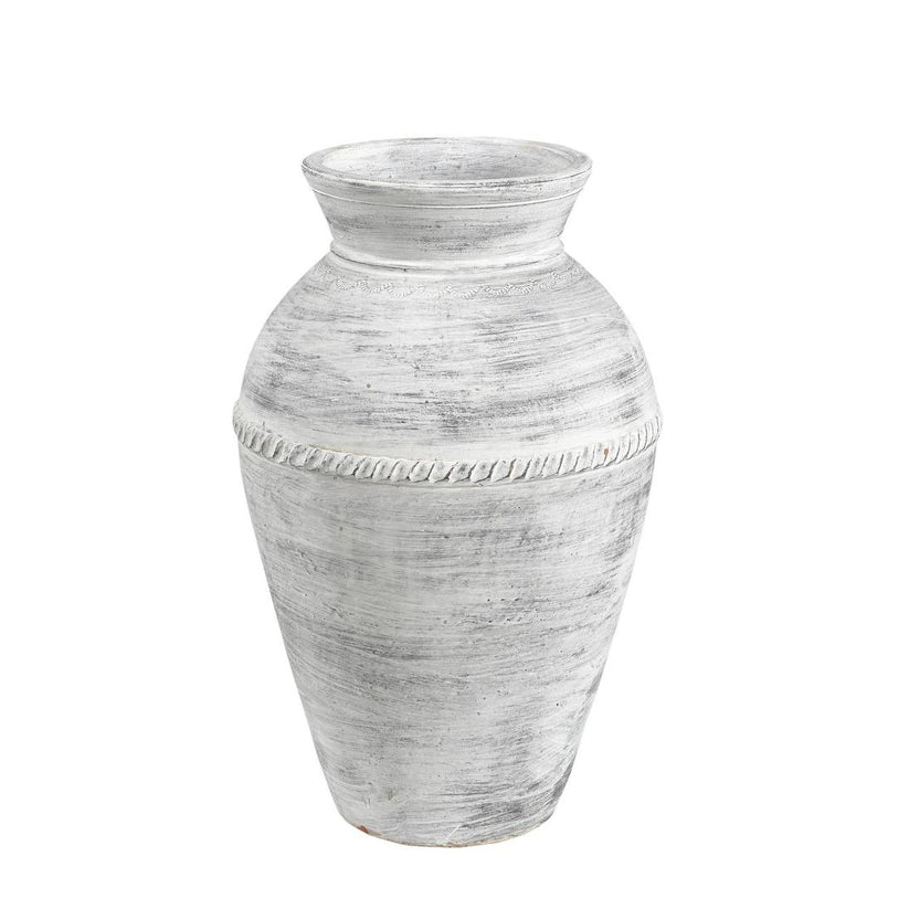 Vintage clay pot handmade pottery rustic decor piece for shelves and interiors