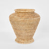 Natural rattan urn small vase decorative piece for modern and rustic homes
